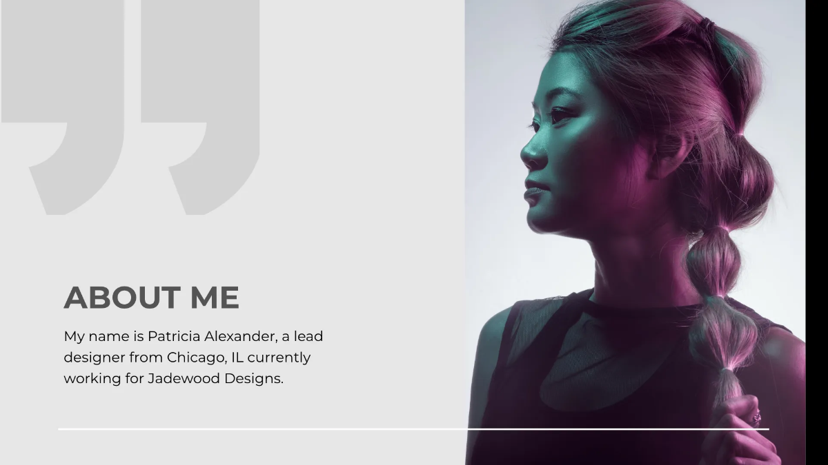Free Lead Designer Portfolio Presentation Template to Edit Online