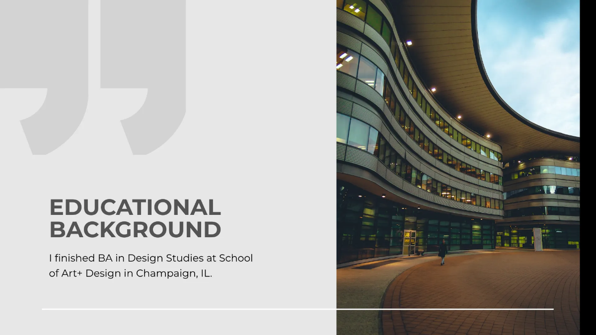 Free Lead Designer Portfolio Presentation Template to Edit Online