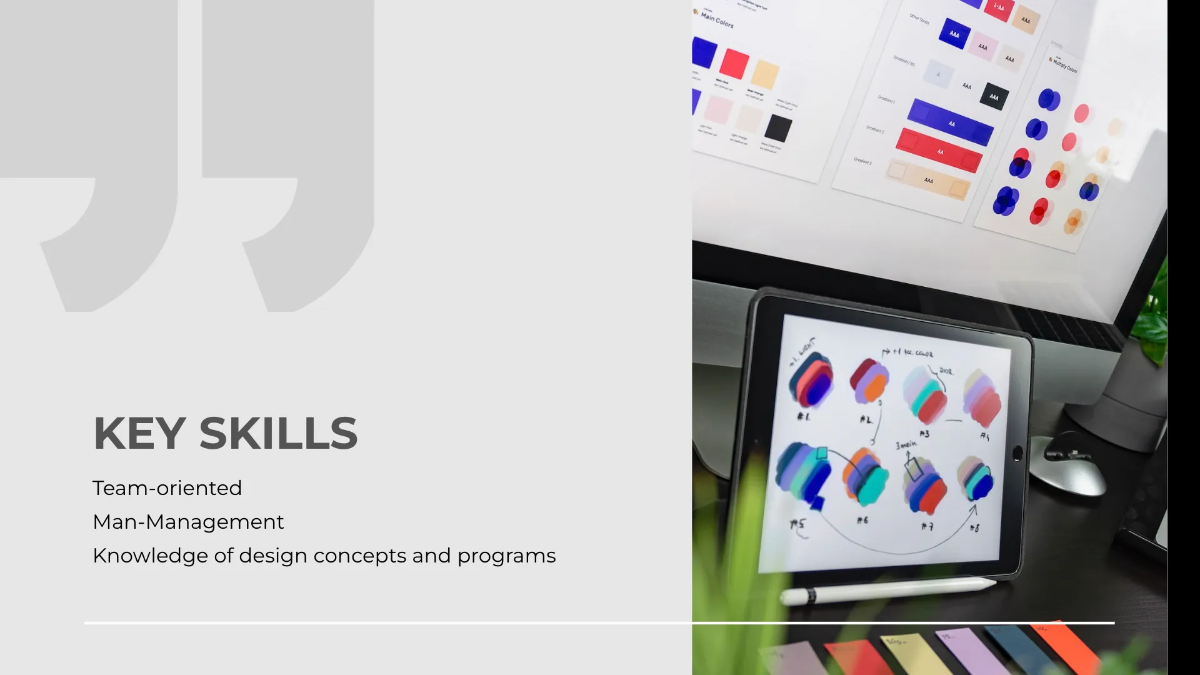 Free Lead Designer Portfolio Presentation Template to Edit Online