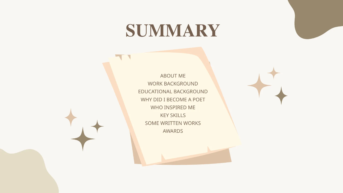 Free Poet Portfolio Presentation Template to Edit Online