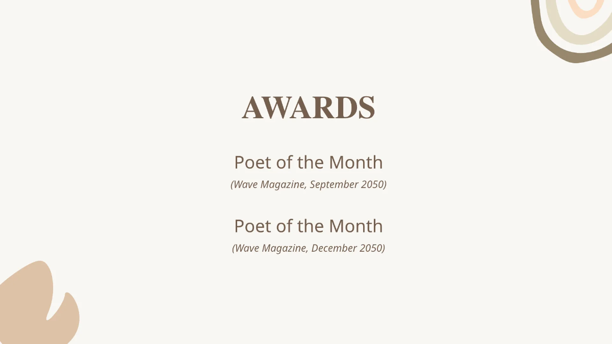 Free Poet Portfolio Presentation Template to Edit Online