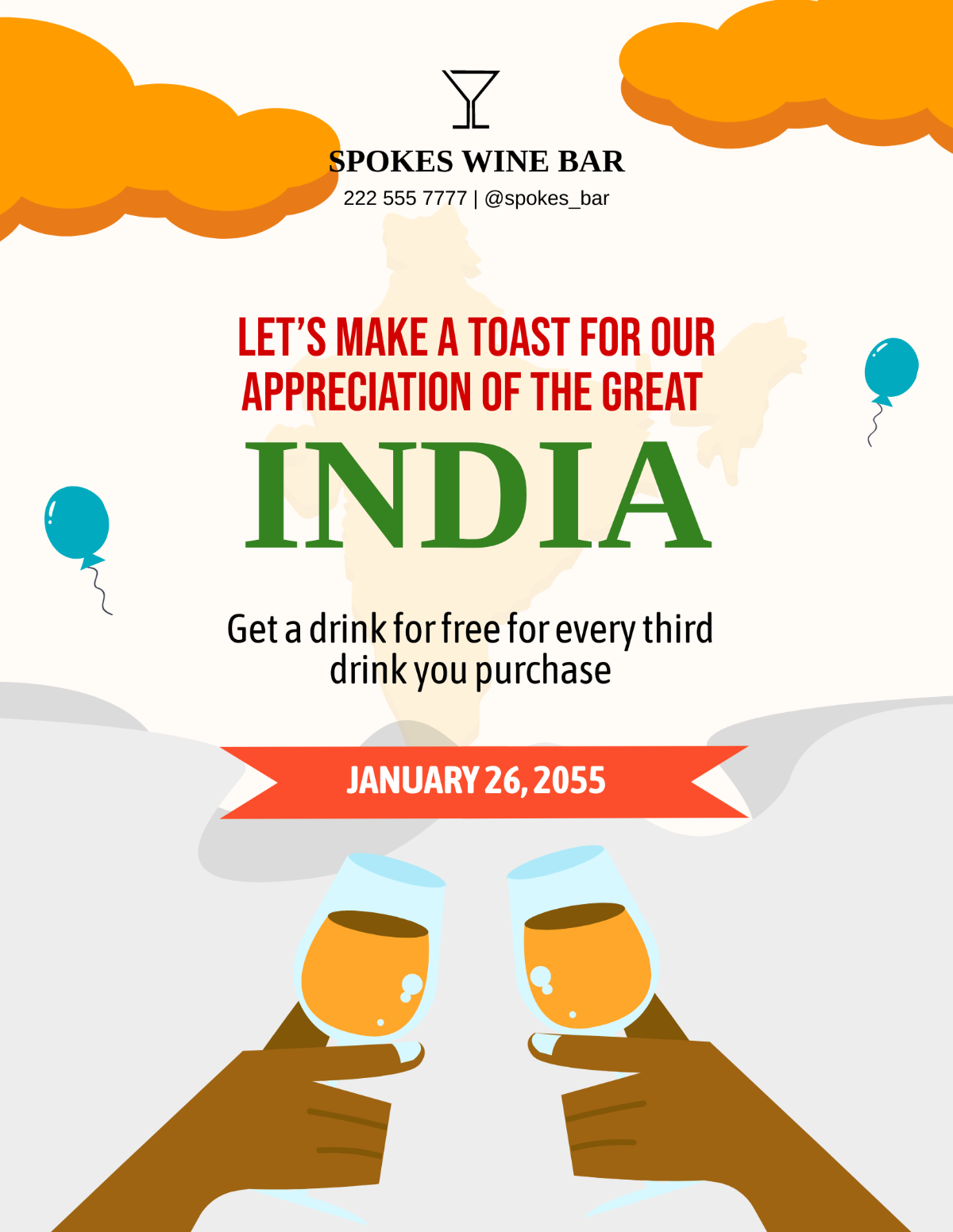 Republic Day Mockup Flyer Template