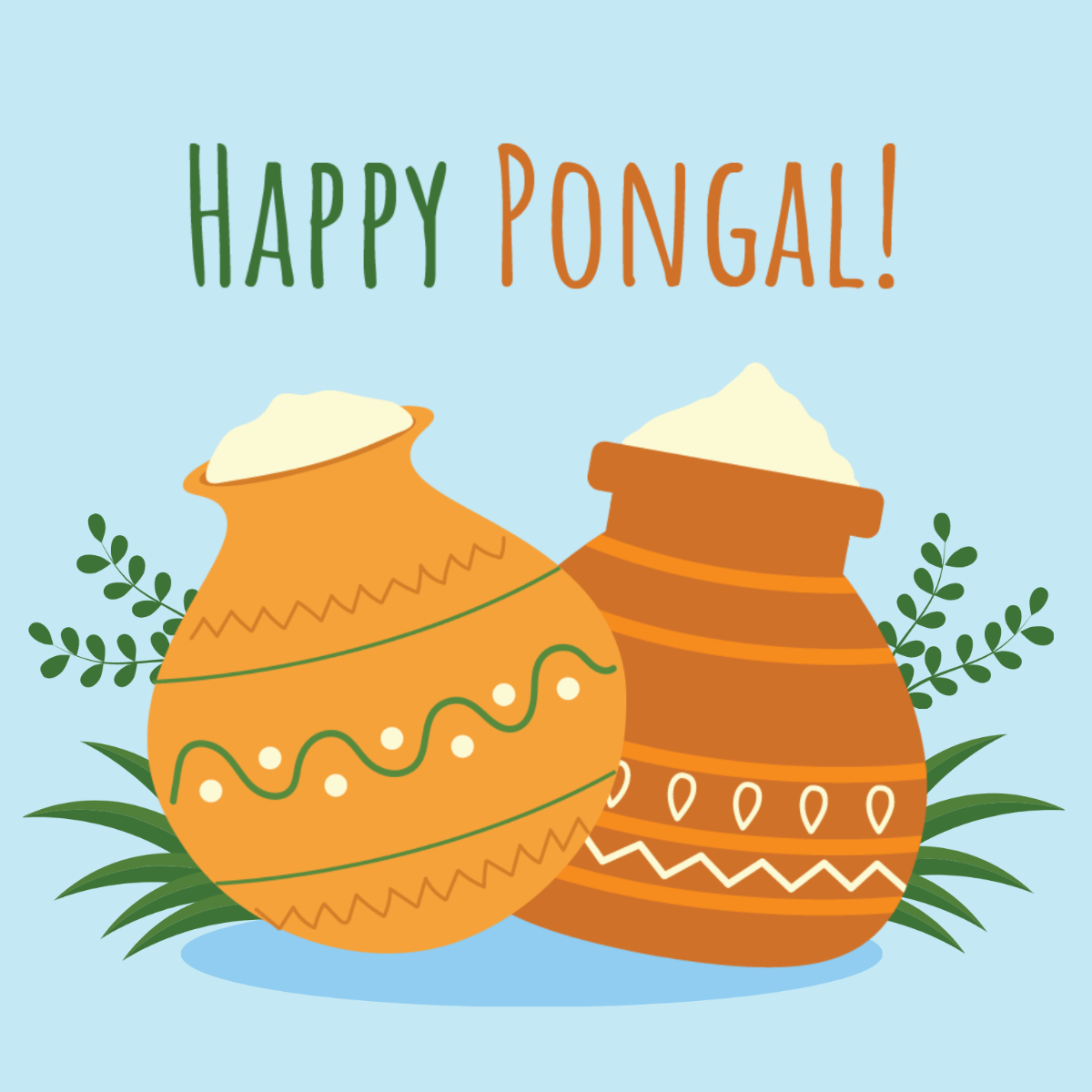 Happy Pongal Vector Template