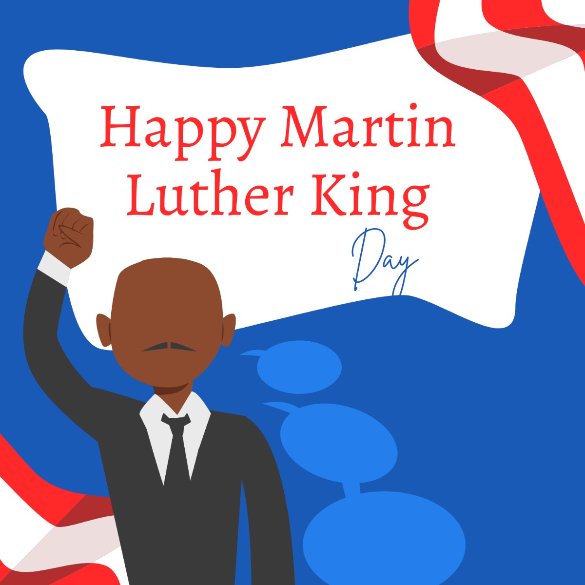 Martin Luther King Day Illustration Template