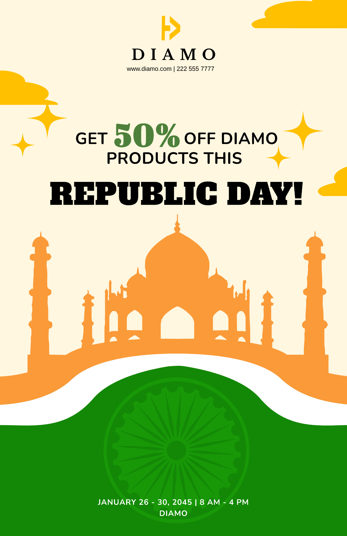 Republic Day Advertisement Poster Template