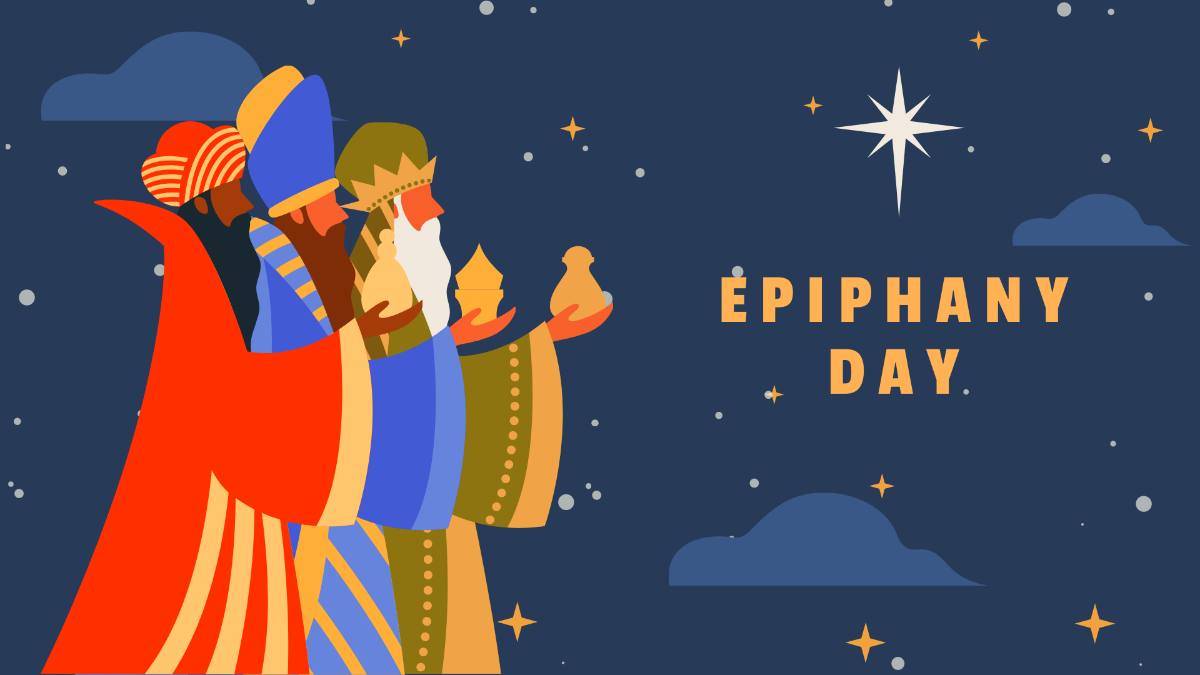 Free Epiphany Day Banner Background Template