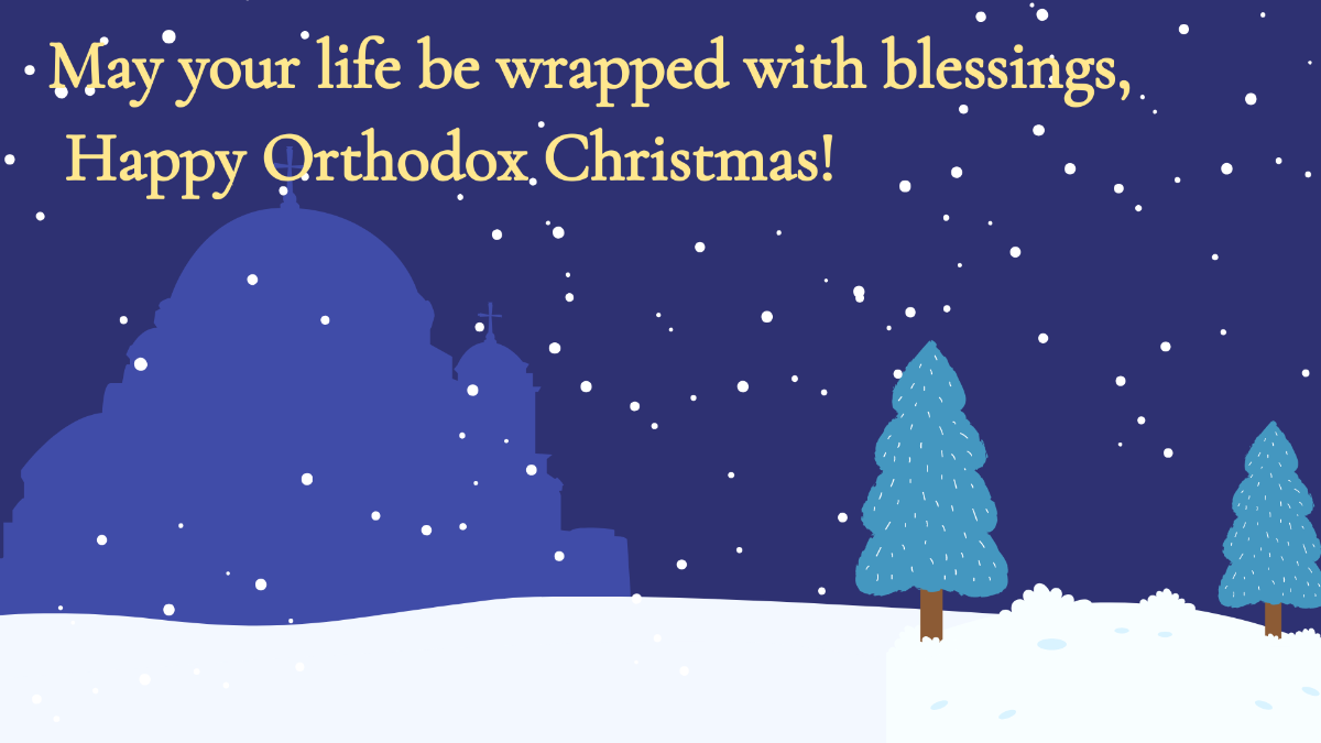 Orthodox Christmas Wishes Background Template