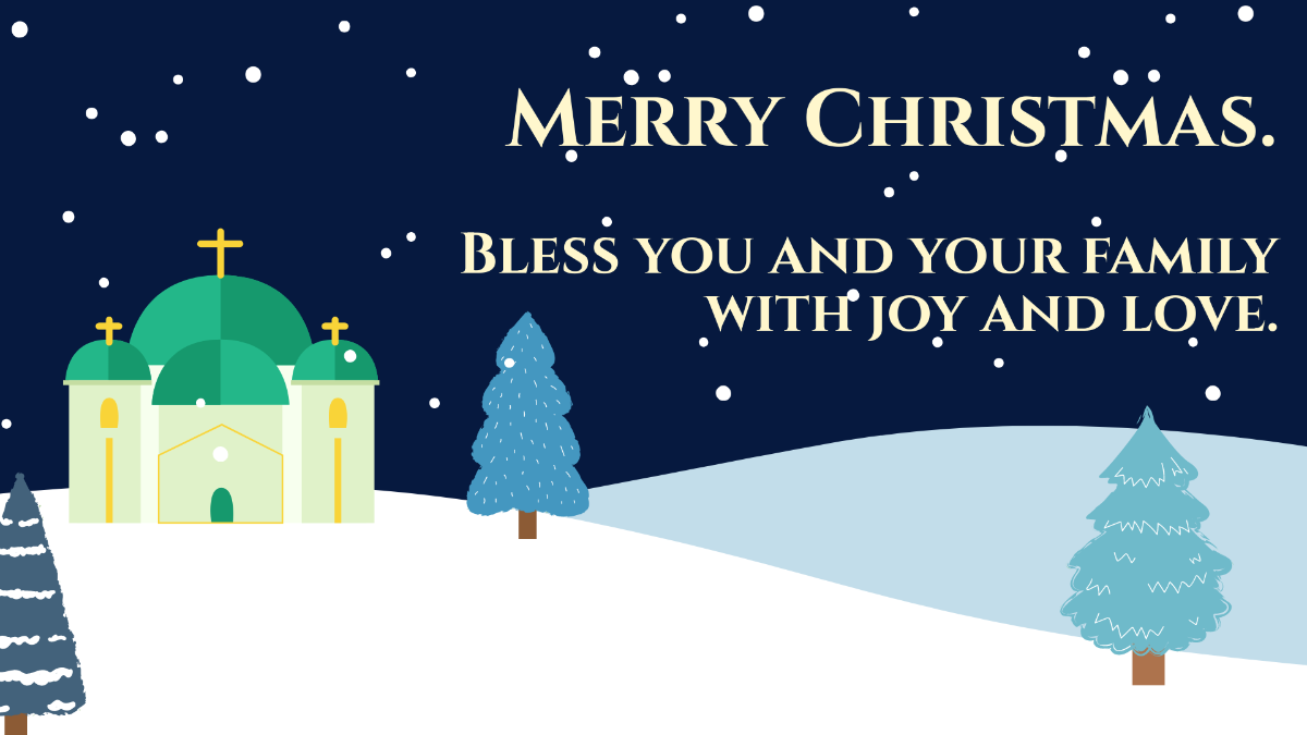 Orthodox Christmas Greeting Card Background Template
