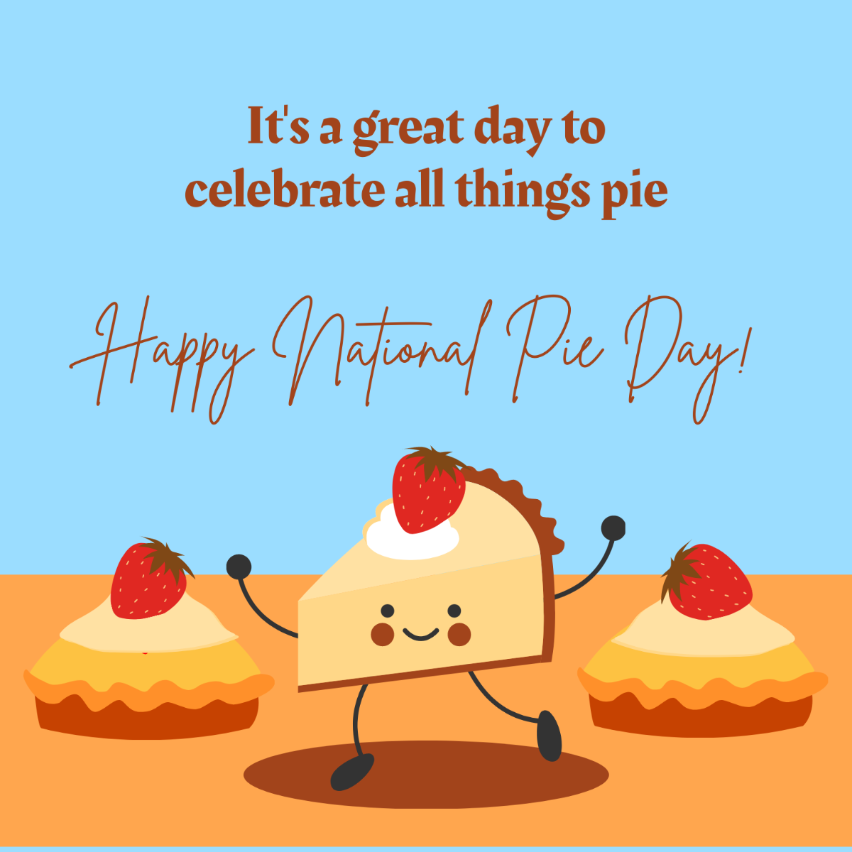 National Pie Day Poster Vector Template