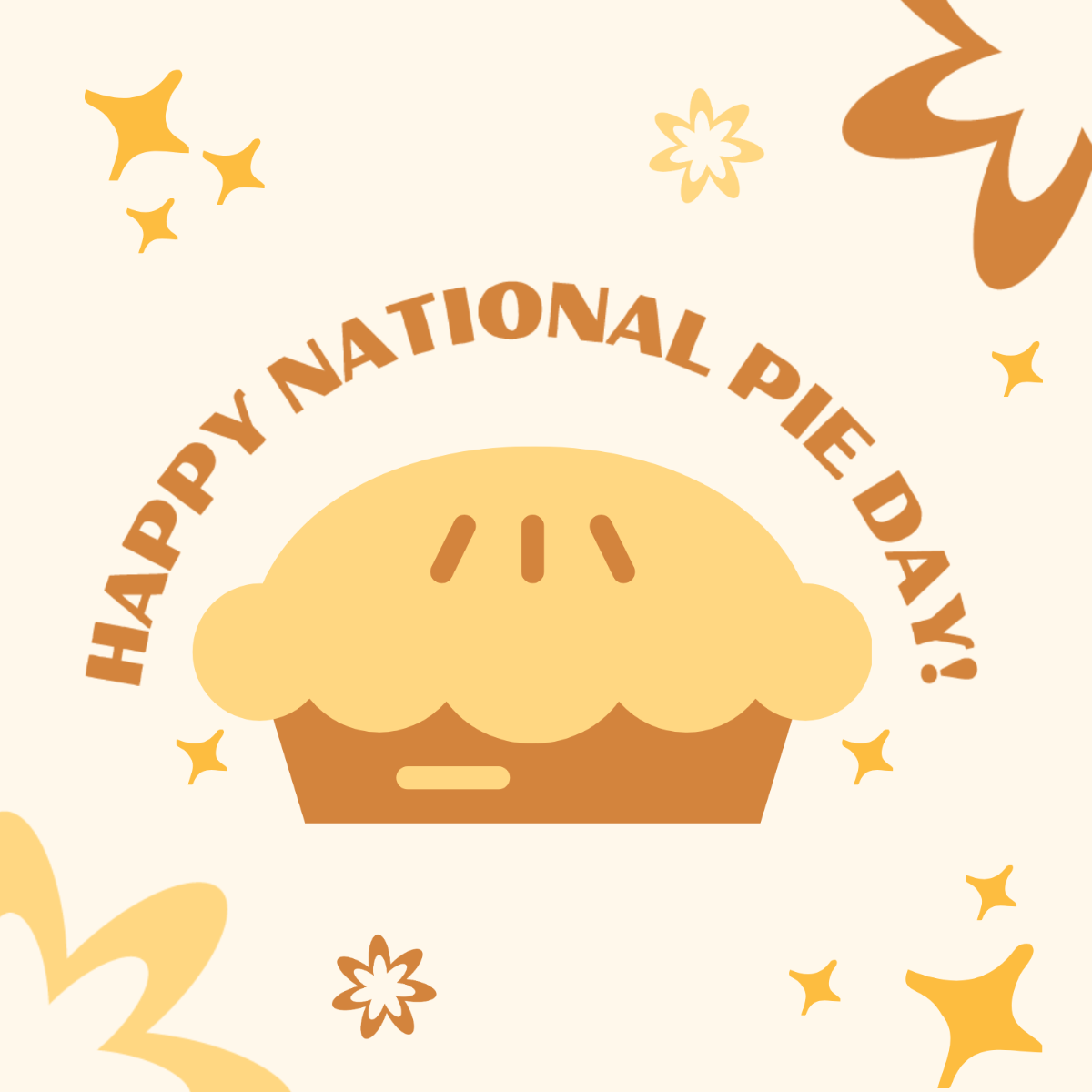 Happy National Pie Day Vector