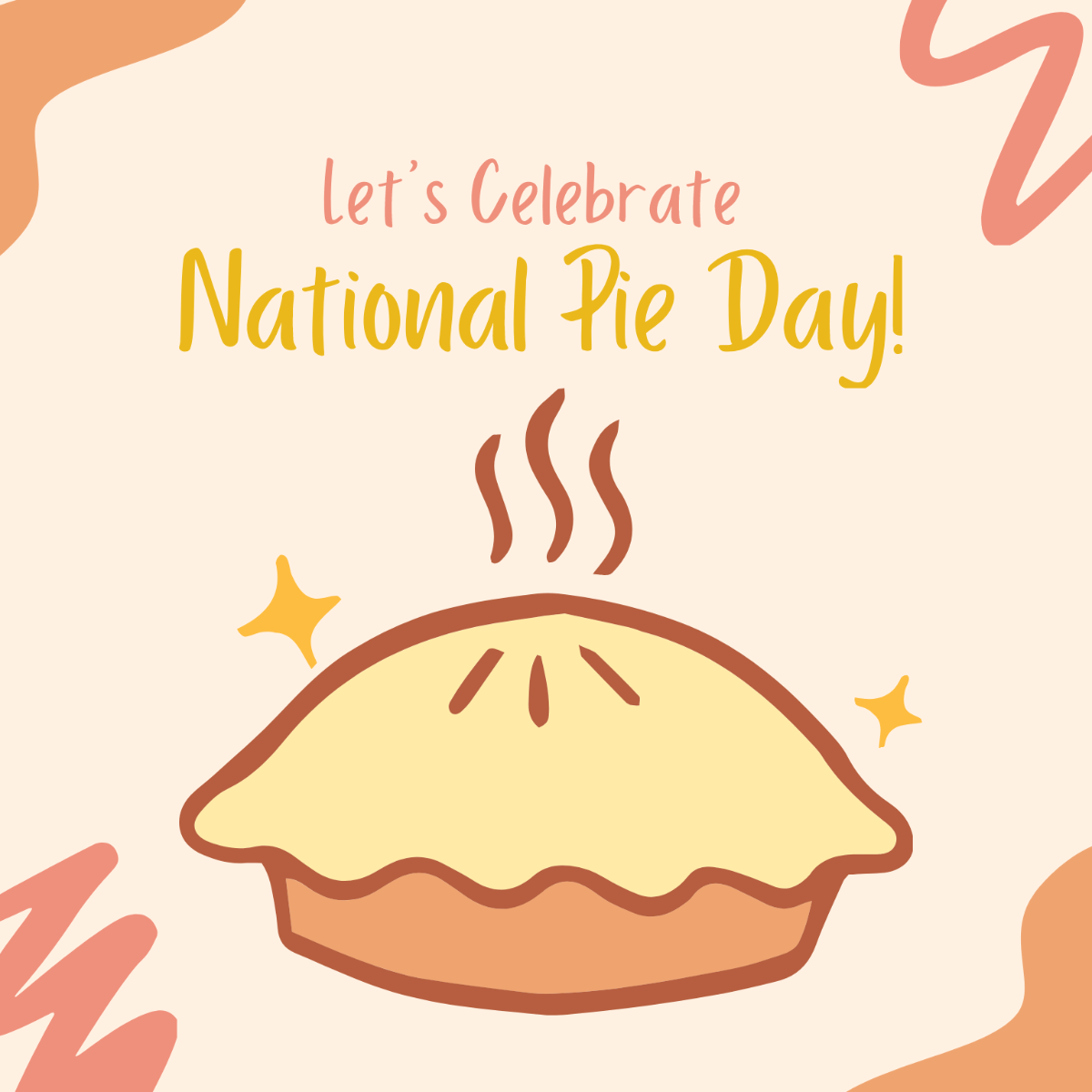 National Pie Day Celebration Vector Template