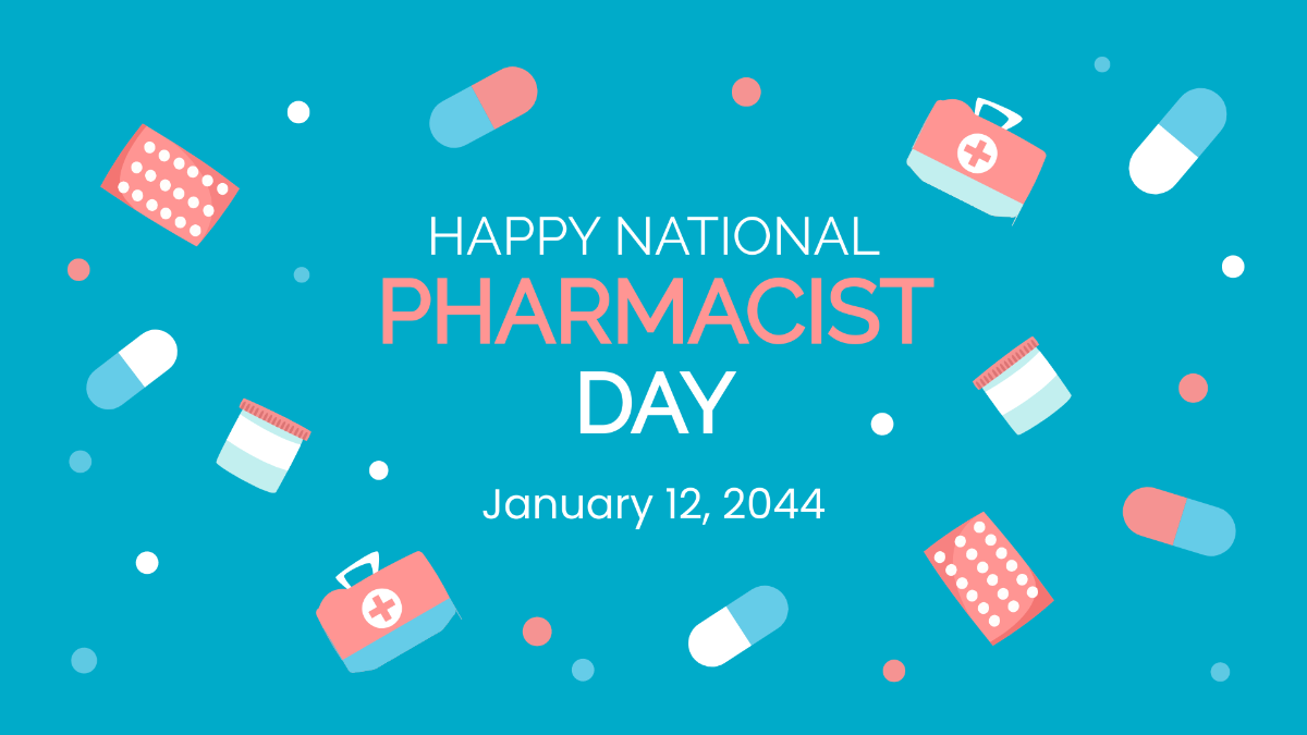 National Pharmacist Day Wishes Background Template