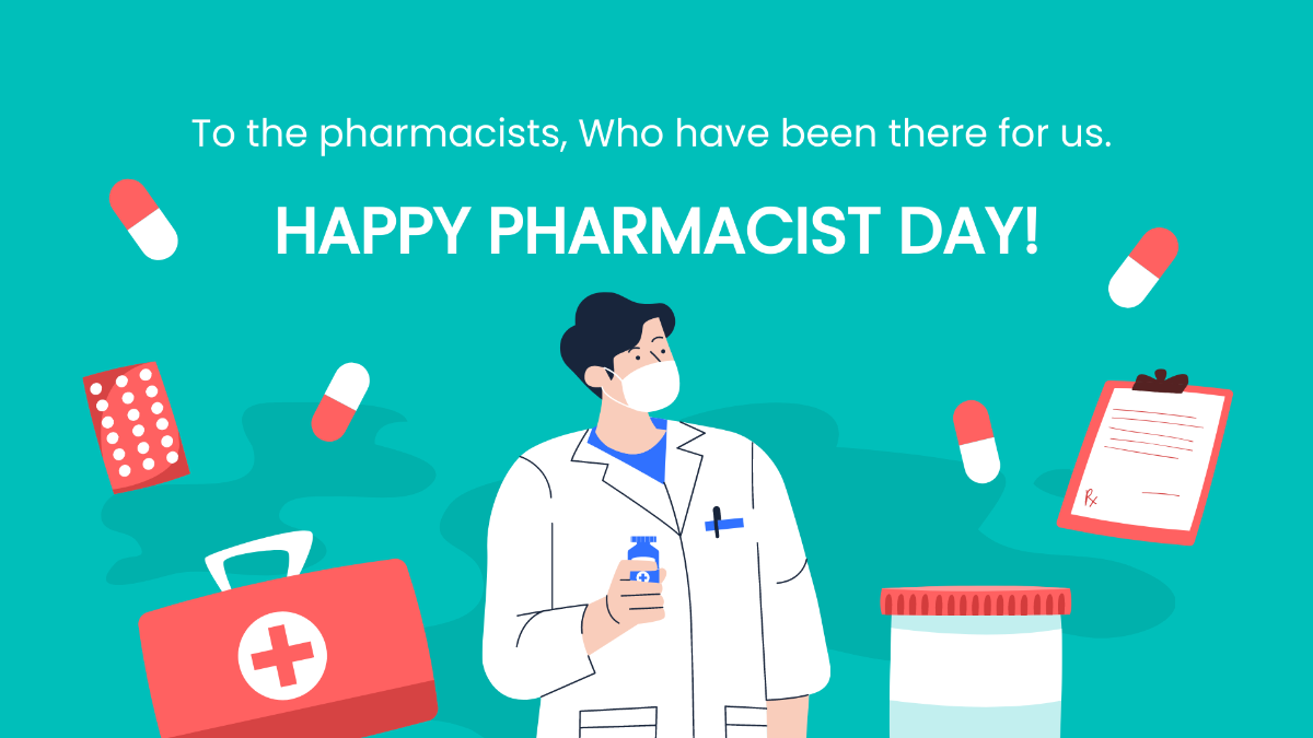 National Pharmacist Day Flyer Background Template