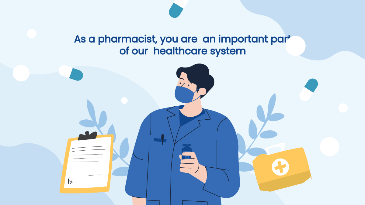 National Pharmacist Day Greeting Card Background Template
