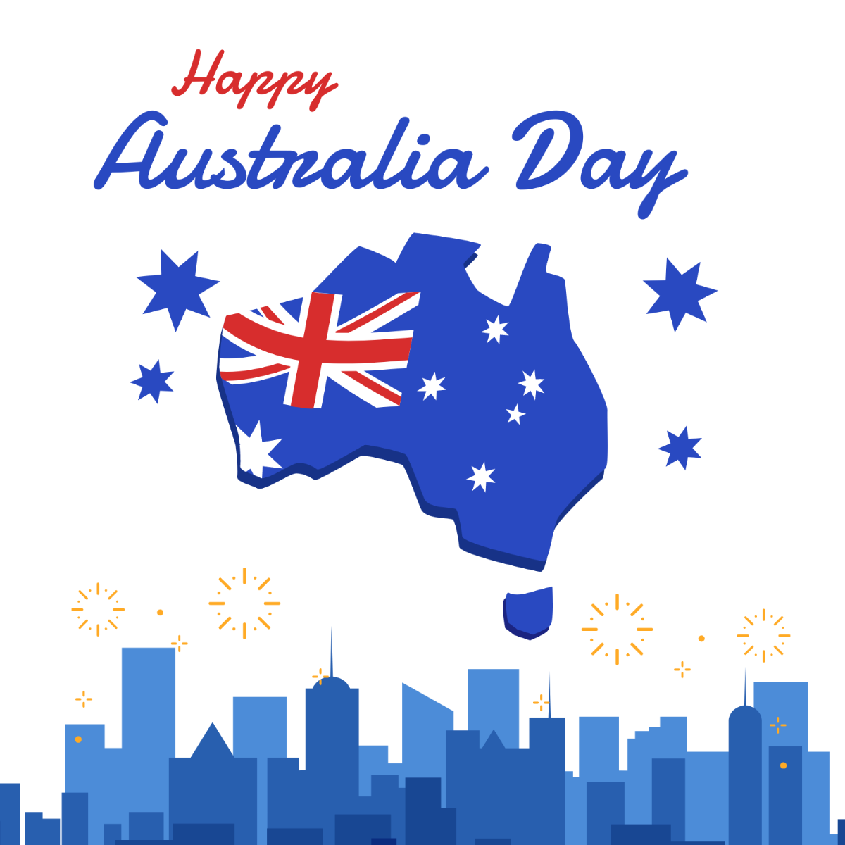 Free Australia Day Illustration Template