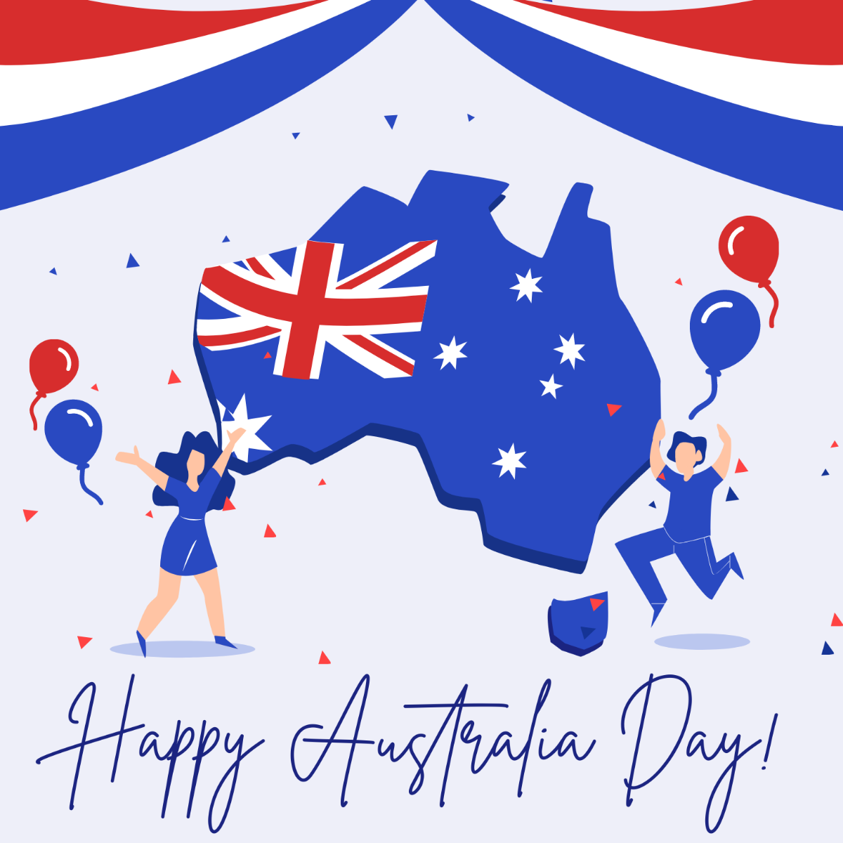 Australia Day Celebration Vector Template