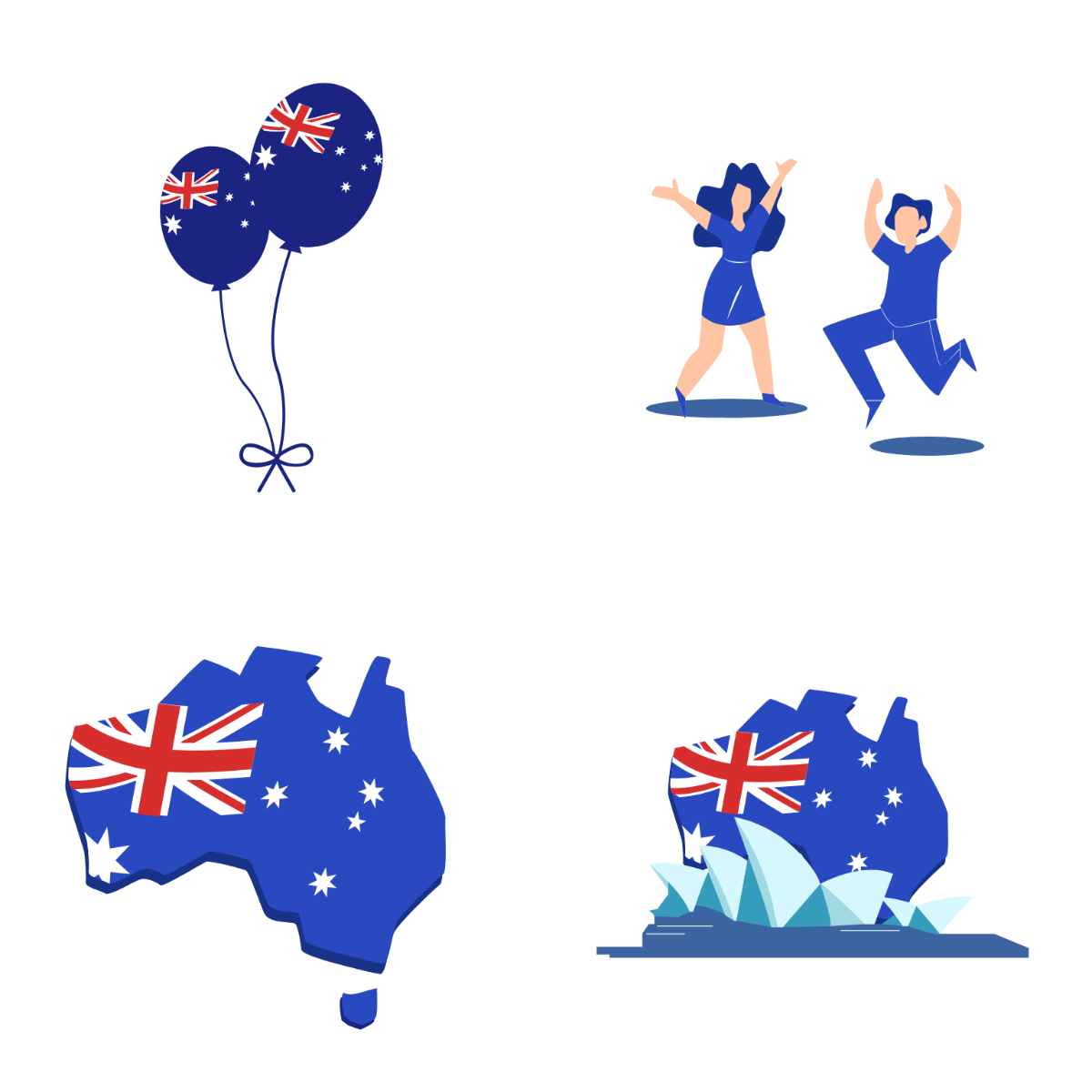 Free Australia Day Clipart Vector Template