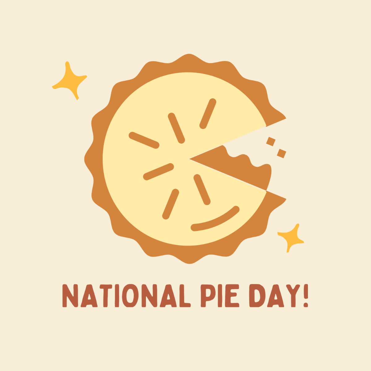 National Pie Day Vector Template