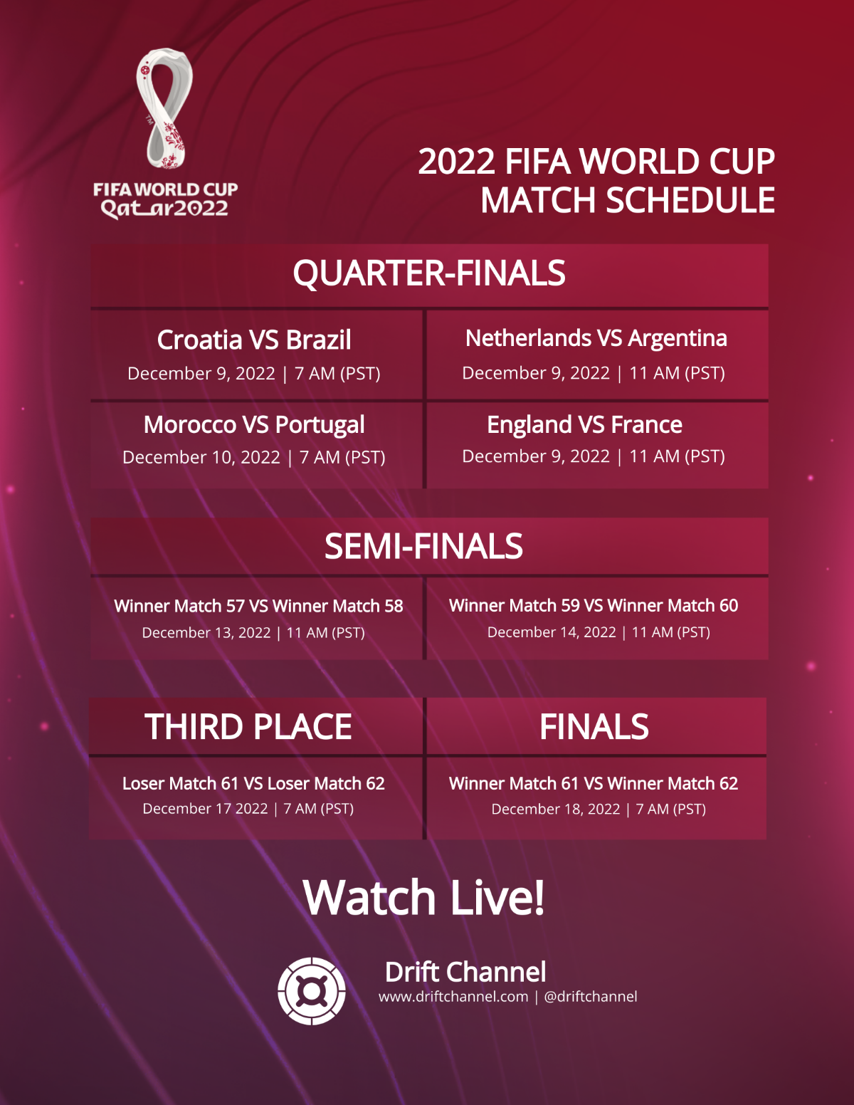 FIFA World Cup Match Schedule Flyers Template