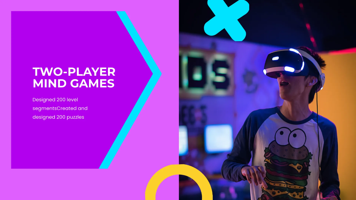 Free Gaming Design Portfolio Presentation Template to Edit Online