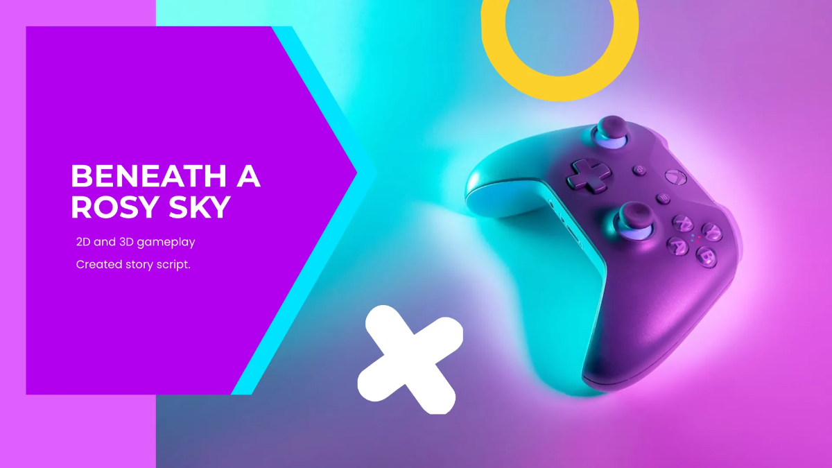 Free Gaming Design Portfolio Presentation Template to Edit Online