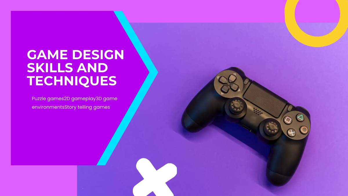 Free Gaming Design Portfolio Presentation Template to Edit Online