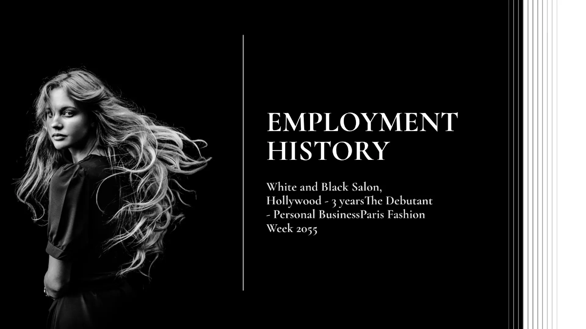 Free Hair Stylist Portfolio Presentation Template to Edit Online