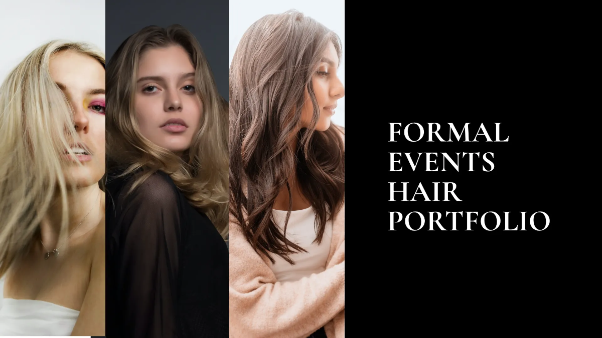 Free Hair Stylist Portfolio Presentation Template to Edit Online
