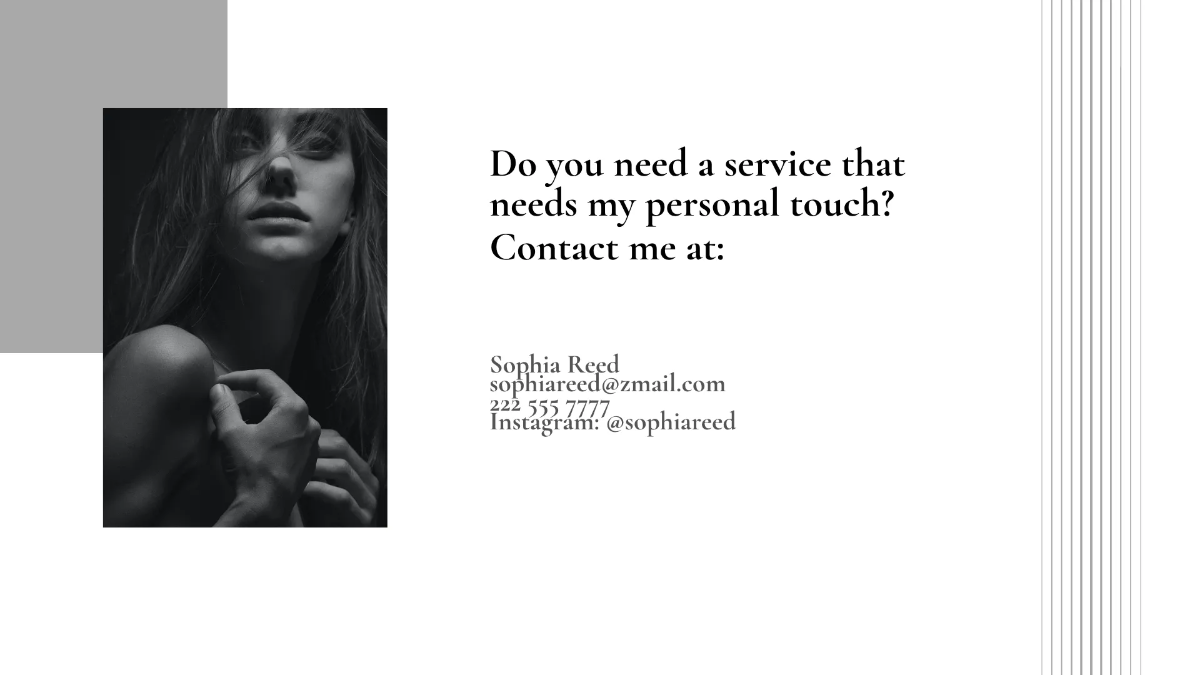 Free Hair Stylist Portfolio Presentation Template to Edit Online