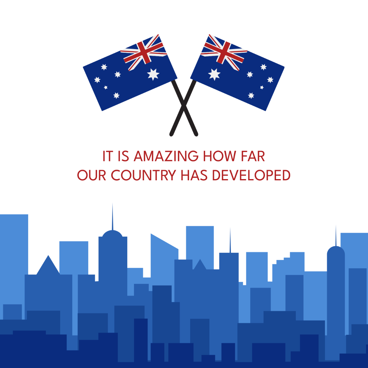 Free Australia Day Quote Vector Template