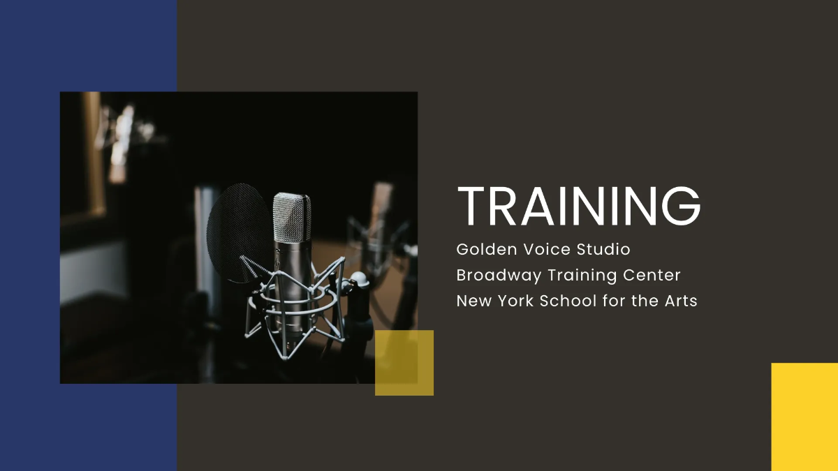 Free Singer Portfolio Presentation Template to Edit Online