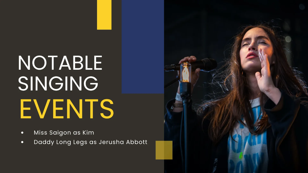 Free Singer Portfolio Presentation Template to Edit Online