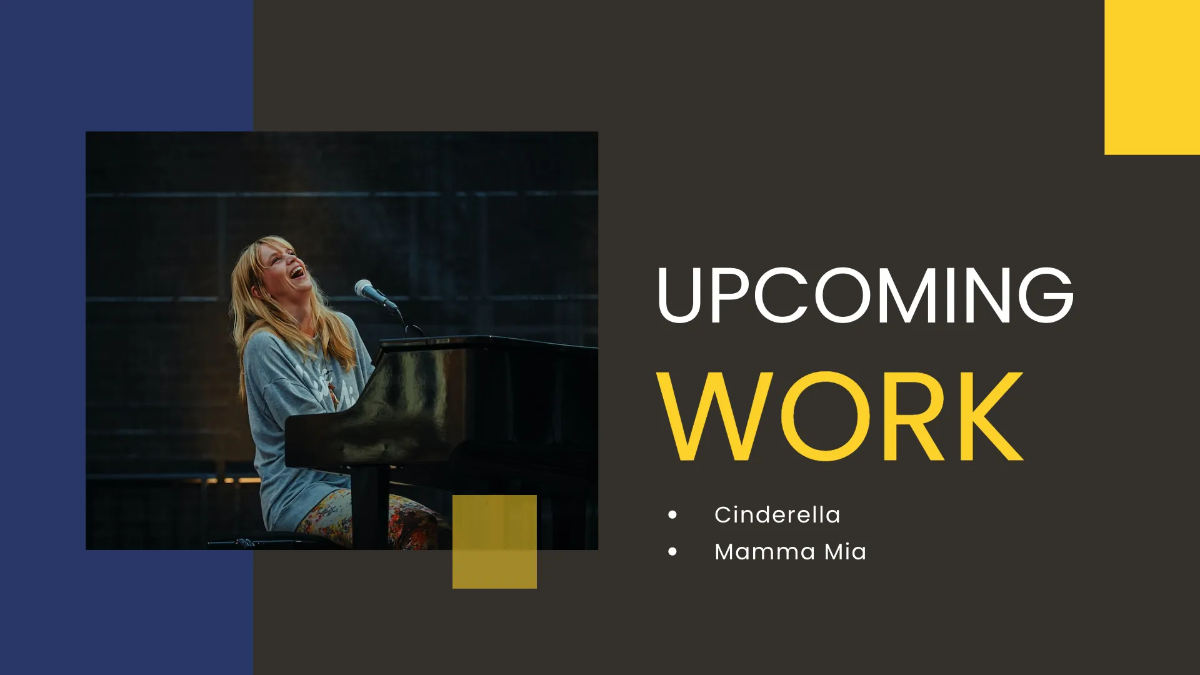 Free Singer Portfolio Presentation Template to Edit Online