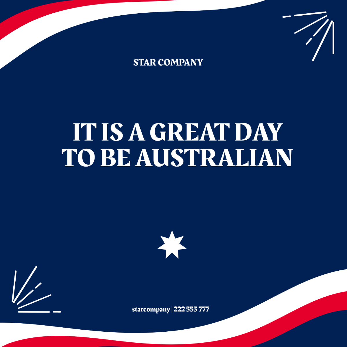 Australia Day Poster Vector Template