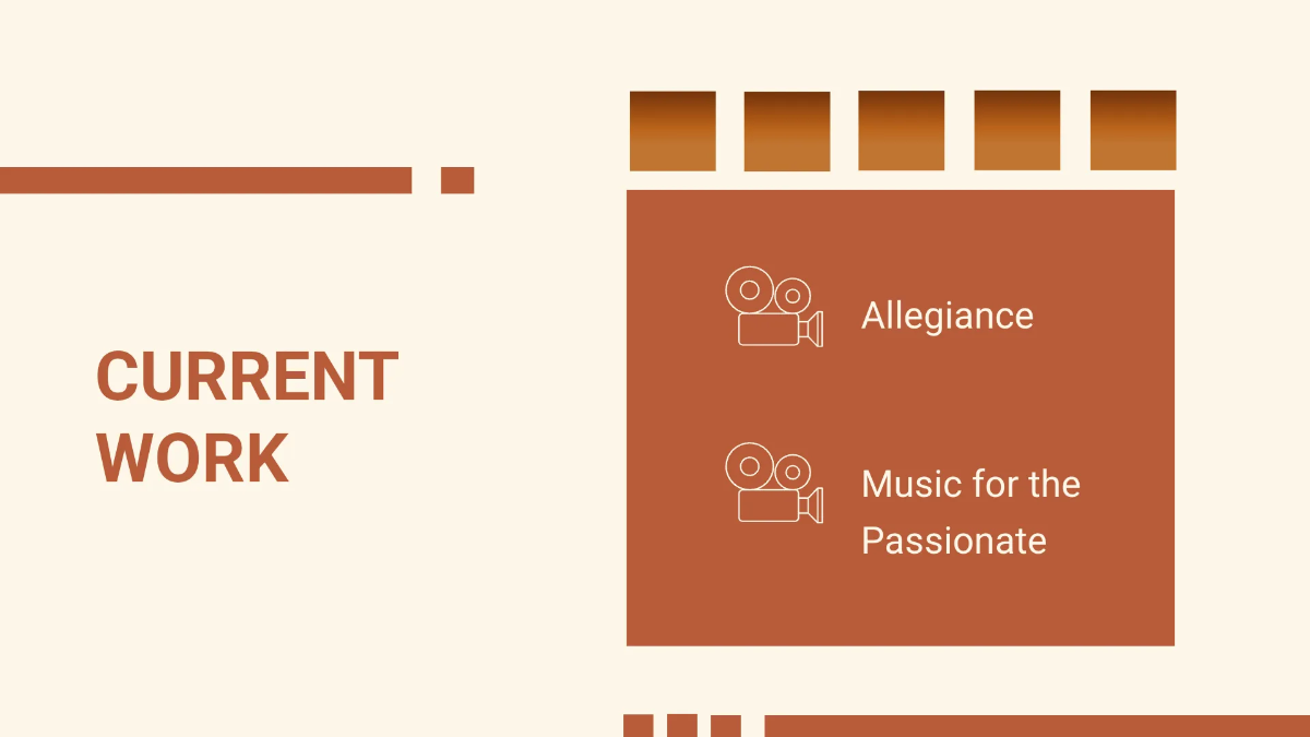 Free Filmmaker Portfolio Presentation Template to Edit Online