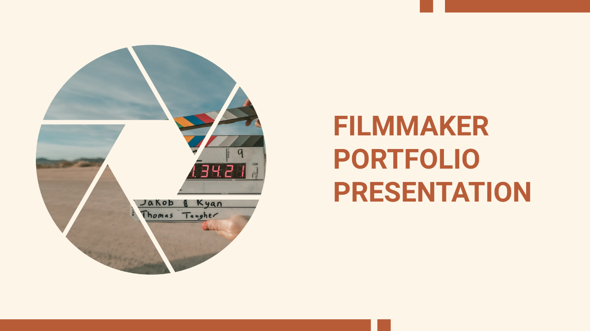 Filmmaker Portfolio Presentation