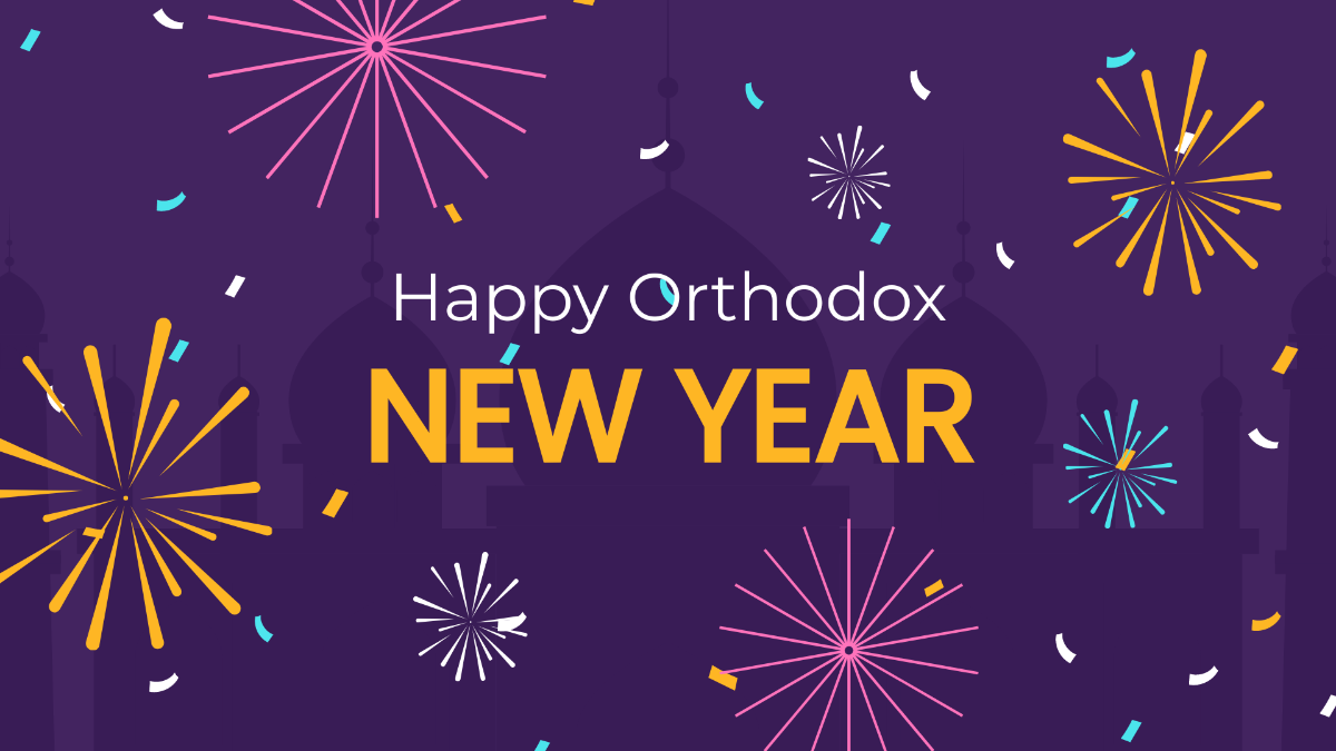 High Resolution Orthodox New Year Background Template