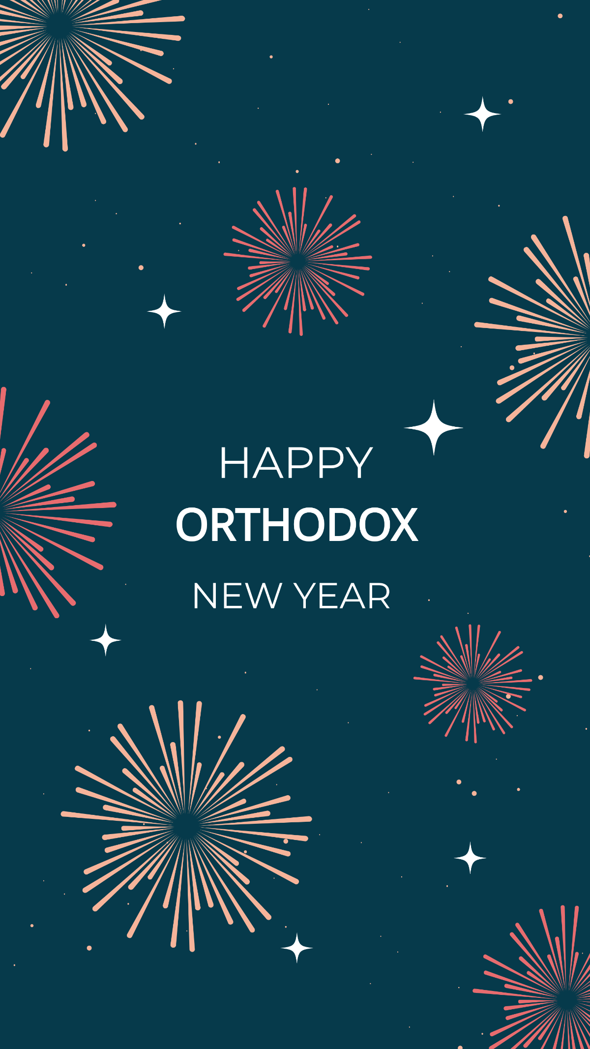 Orthodox New Year iPhone Background Template