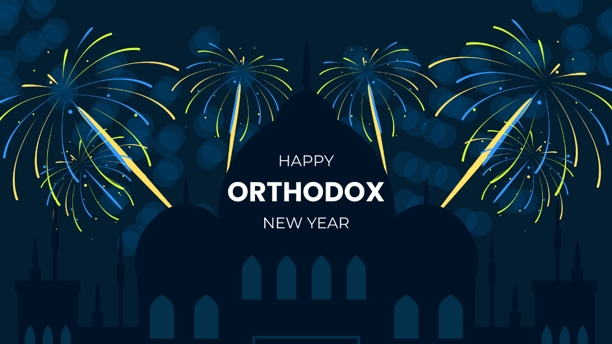 Orthodox New Year Wallpaper Background Template