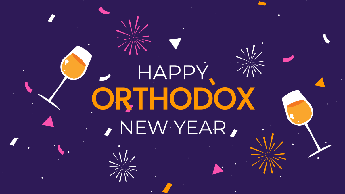 Free Orthodox New Year Vector Background Template