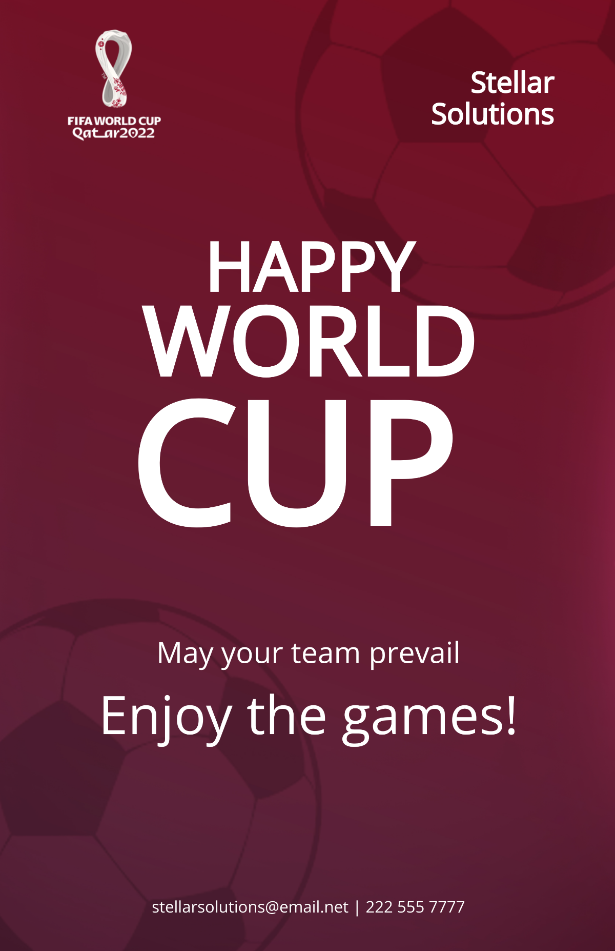 Happy World Cup 2022 Poster Template