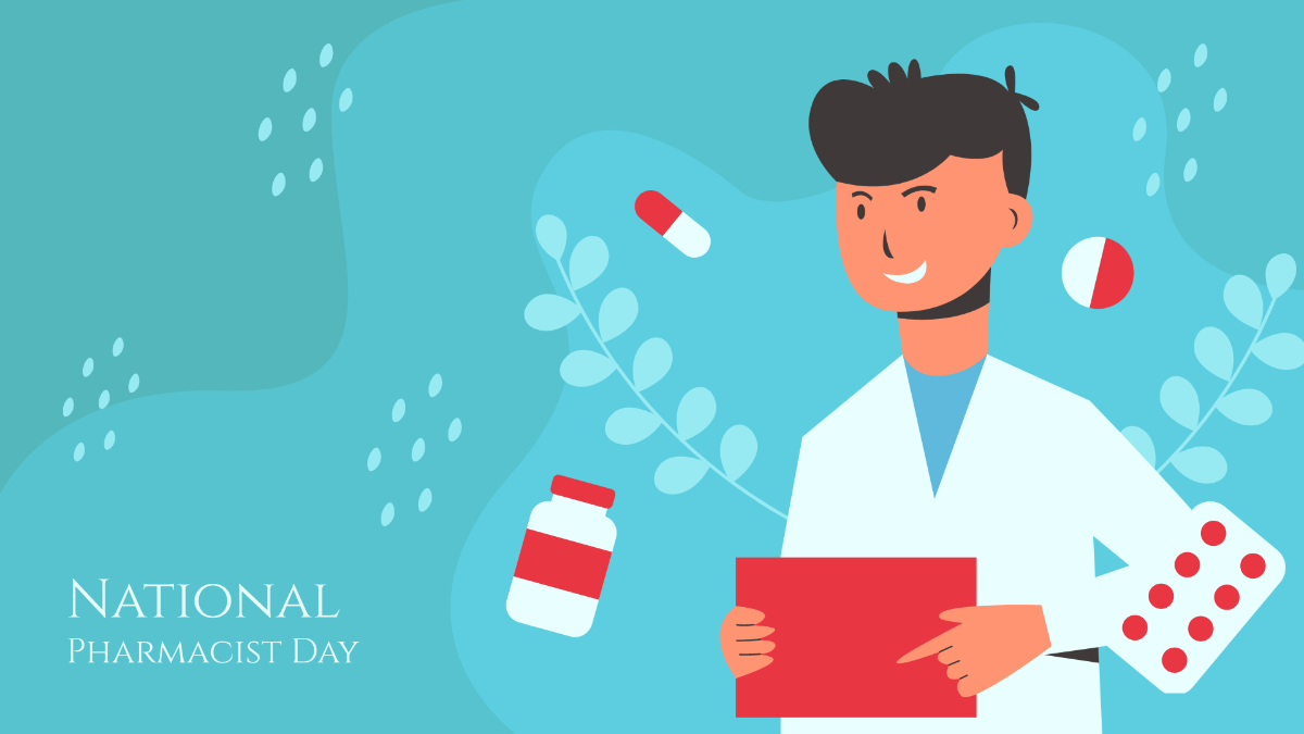 National Pharmacist Day Design Background Template