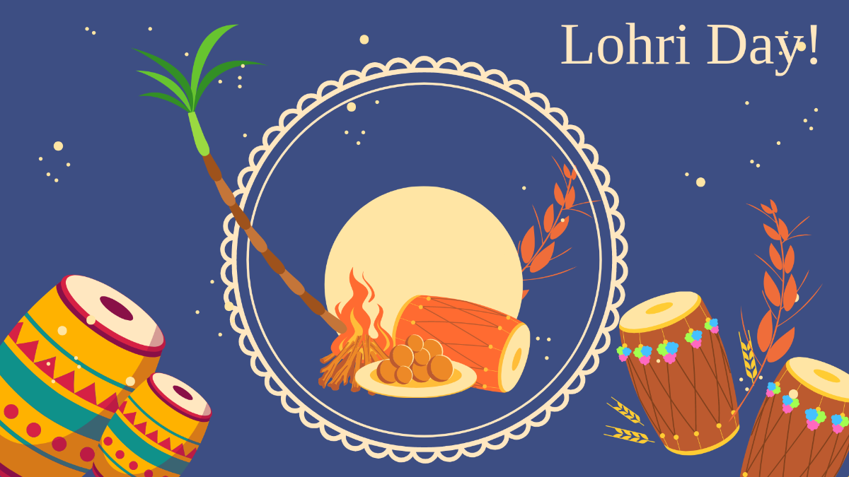 Free Lohri Day Background Template