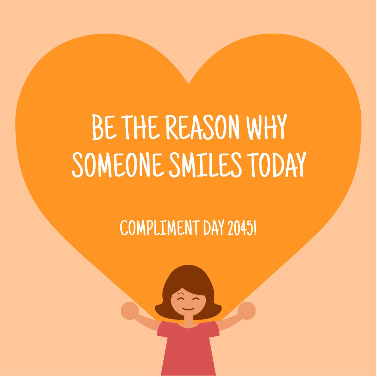 National Compliment Day Greeting Card Vector Template