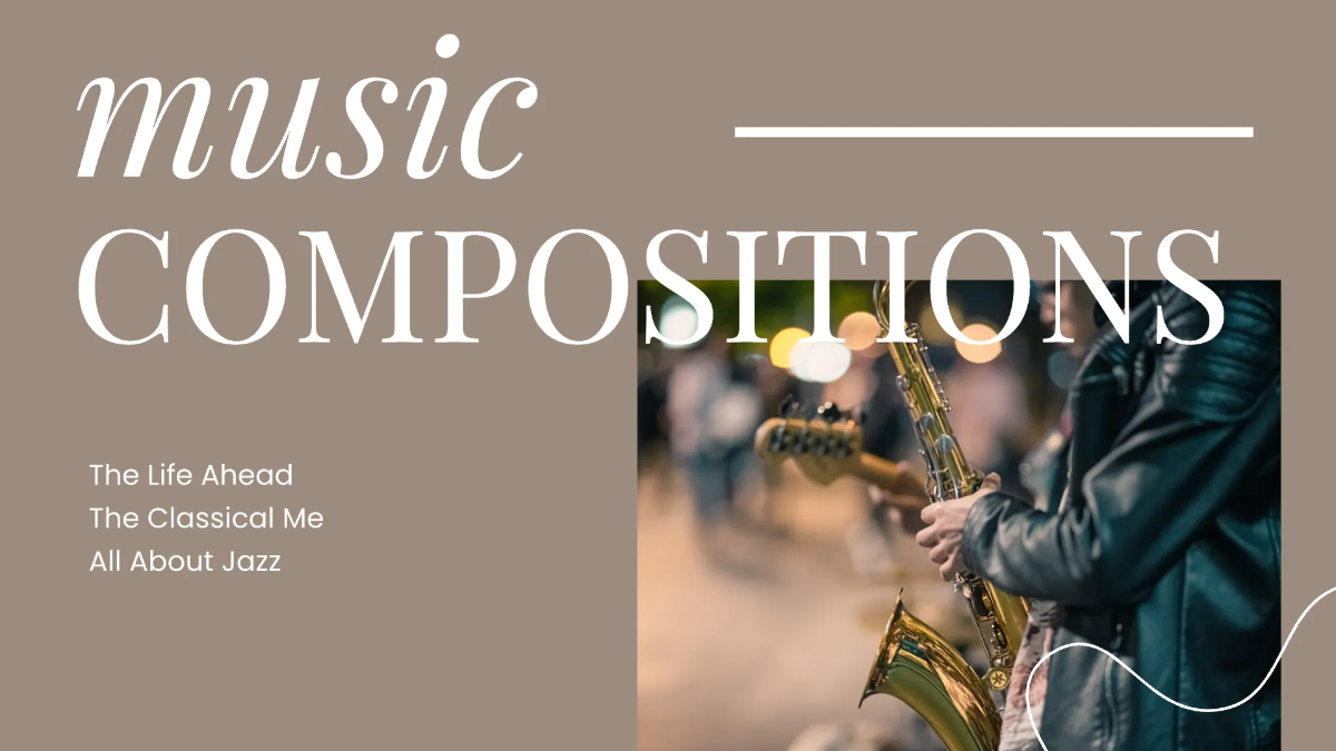 Free Musician Portfolio Presentation Template to Edit Online