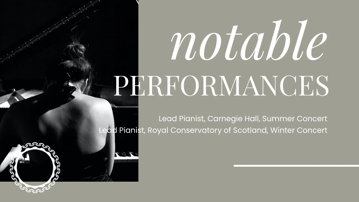 Free Musician Portfolio Presentation Template to Edit Online