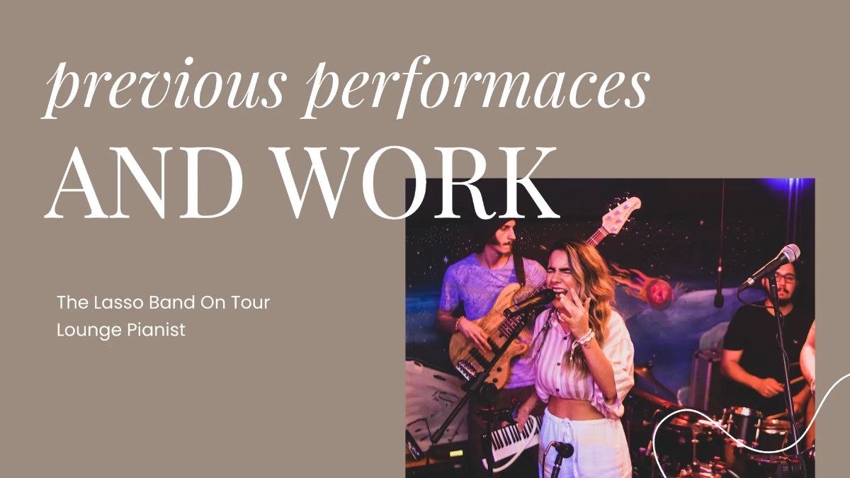 Free Musician Portfolio Presentation Template to Edit Online