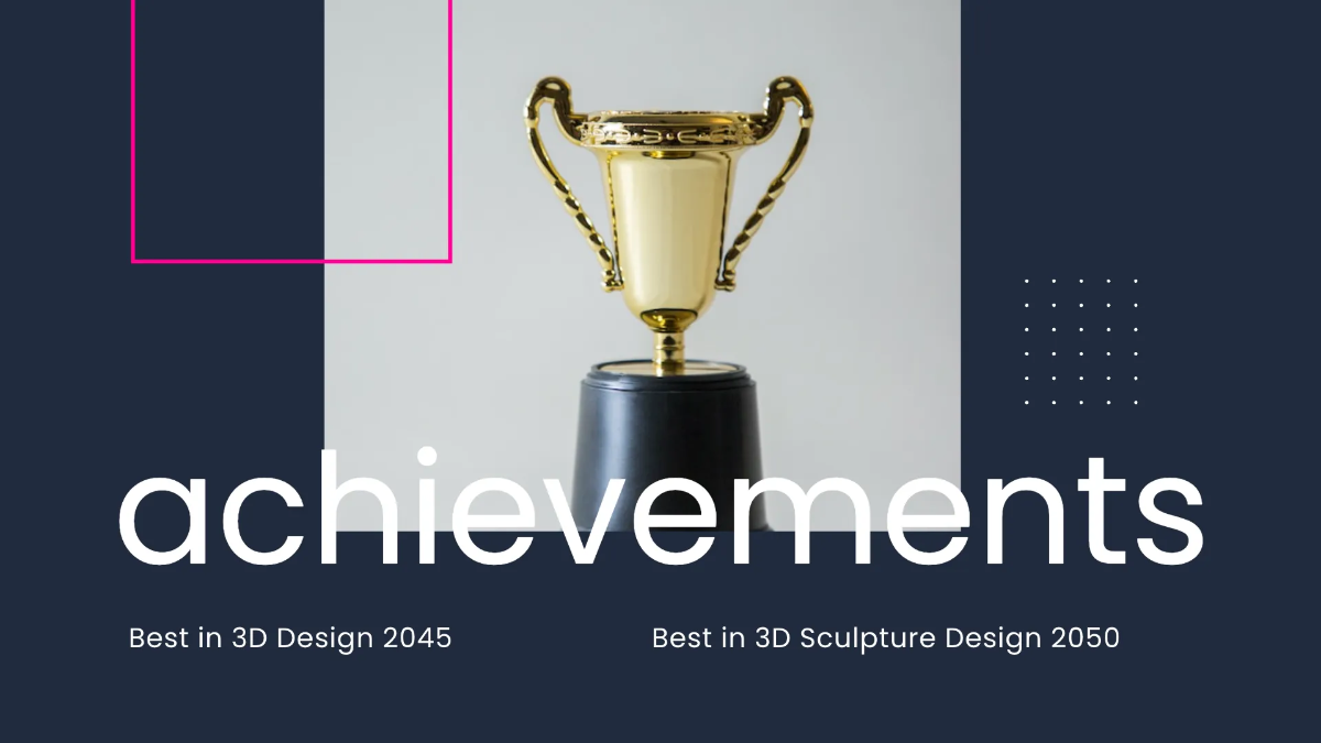 Free 3D Modeling Portfolio Presentation Template to Edit Online