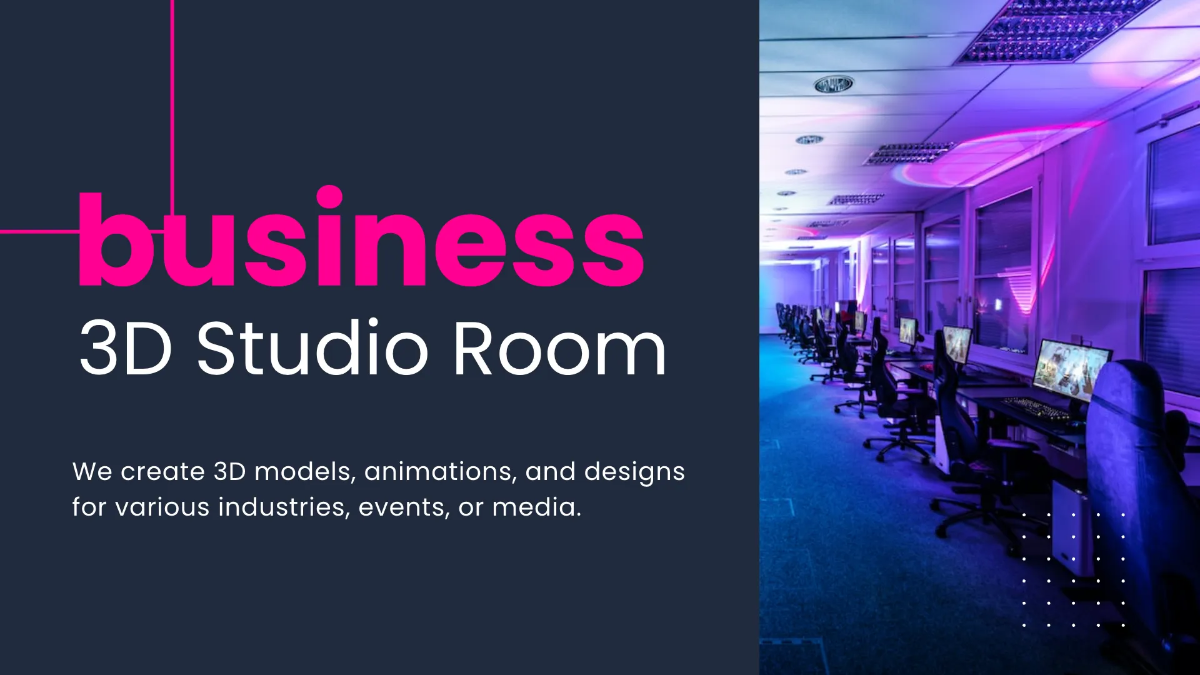 Free 3D Modeling Portfolio Presentation Template to Edit Online