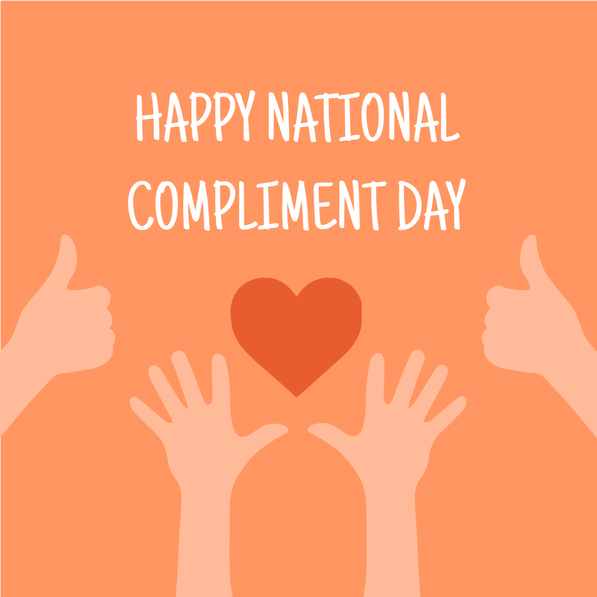 Happy National Compliment Day Vector Template
